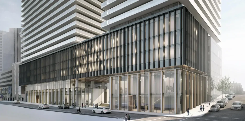 Skye Halifax rendering showing what the corner of Hollis Street in Downtown Halifax will look like when the project is finished by United Gulf.
