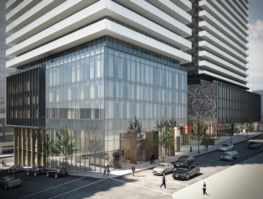 Skye Halifax rendering by United Gulf Developments showing the corner of Sackville and Granville Street in downtown Halifax